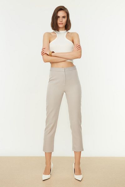 Trendyol Collection Hose - Grau - Zigarettenschnitt