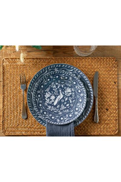 English Home Hermosa Porselen Pasta Tabağı 20 Cm Mavi