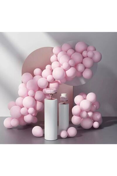 BEST PARTİ DOĞUM GÜNÜ PARTİ SÜSLERİ Macaron Pastel Color Pink 50 Balloons And...