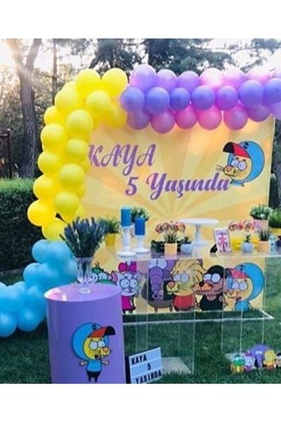 BEST PARTİ DOĞUM GÜNÜ PARTİ SÜSLERİ Kral Şakir Themed Concept Balloon and Chain Apparatus 50 Pieces + 5 Mt Balloon Chain