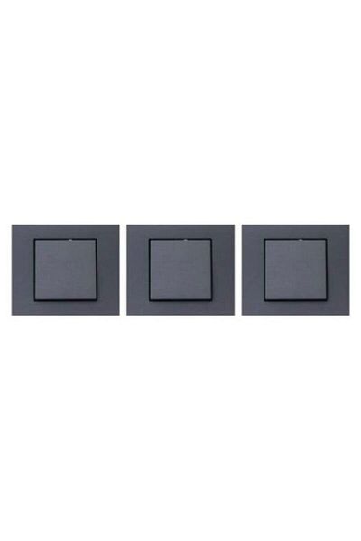 OVİVO Grano Smoked Switch 3 Pack (Frame Included)