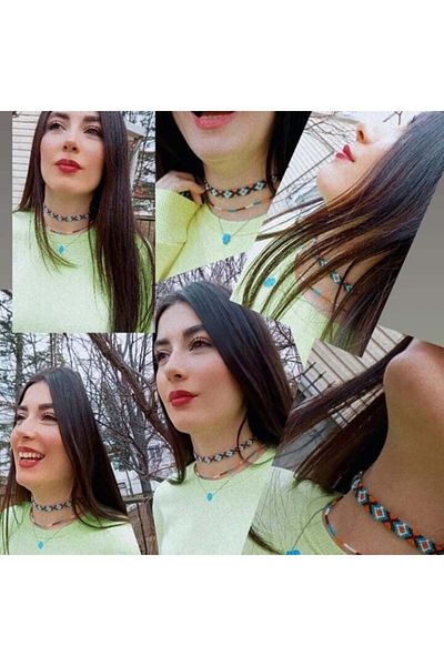 Şengül Handmade String Knitted Necklace Set