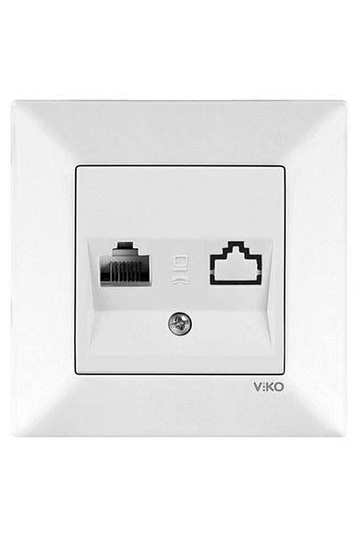 VİKO Meridian 12 Pieces Numeris Telephone Socket with Frame