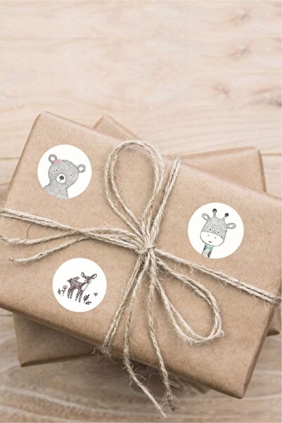 Spacepiks Crno-beli stikeri, prečnik 3 cm, 100 komada