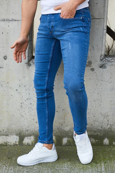 Ser Joven Ανδρικό τζιν παντελόνι λέιζερ μπλε Slim Fit
