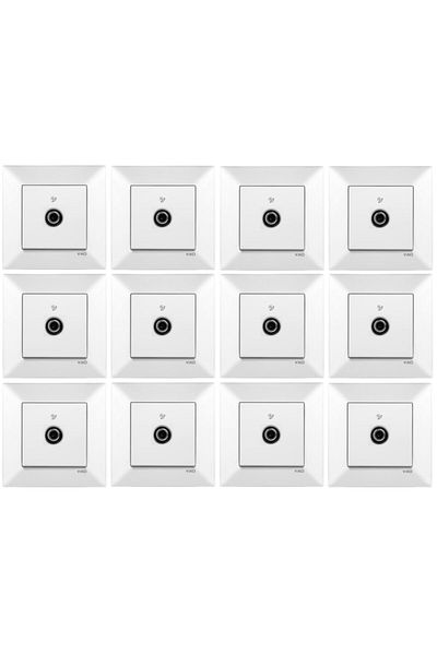 VİKO Meridian 12 Pieces Satellite Socket Framed with F Connector