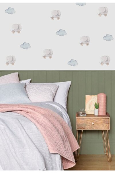 WALLHUMAN ملصق حائط لغرفة الأطفال على شكل رحلة الفيل