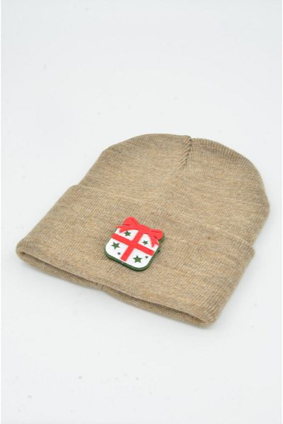 mottomia New Year/Valentine's Day Special Collection Gift Package Figured Brown Gift Beanie
