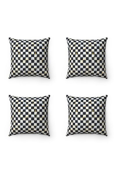 FUS BLUE Special Checker Pattern 4-Piece Throw Pillow Case