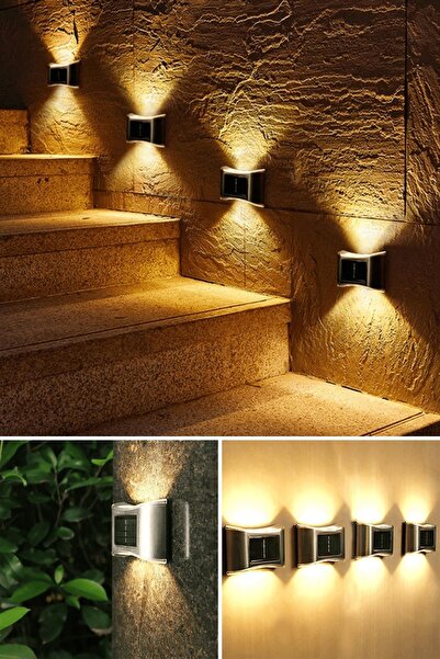 Trendpoint 2adet 6ledli Modern Solar Duvar Lamba Dekorasyon Aydınlatma Metal ...