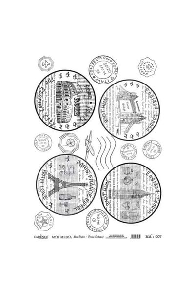 Cadence Mix Media Brass Decopage Paper Model Ma:007