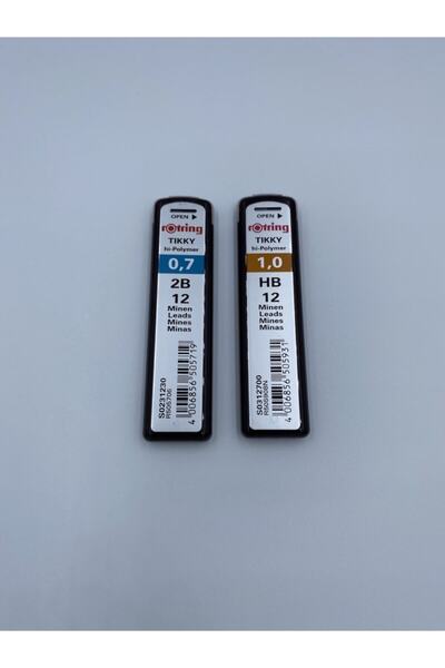 Rotring Tıkky Hi-polymer 0.7 مم + 0.9/1.0 مم قلم رصاص Hb