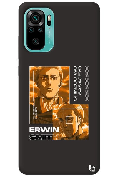 WANNA PROTECT Xiaomi Redmi Note 10S Black Premium Velvet Inside Attack on Tit...