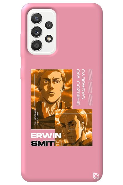 WANNA PROTECT Samsung Galaxy A52 Pink Premium Velvet Inside Attack on Titan E...