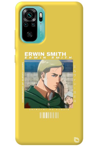 WANNA PROTECT Xiaomi Redmi Note 10 Yellow Premium Velvet Inside Attack on Tit...