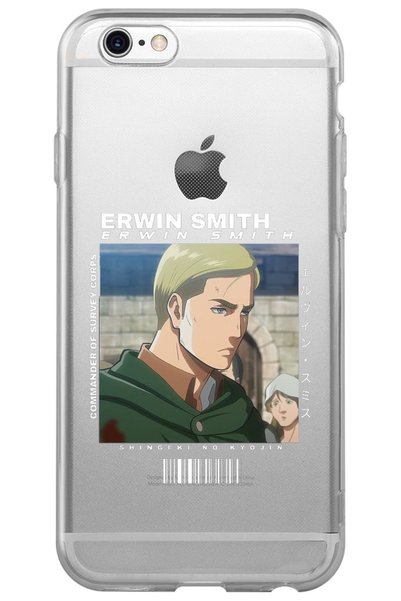WANNA PROTECT iPhone 6 6S Attack on Titan Erwin Pattern Patterned Transparent...
