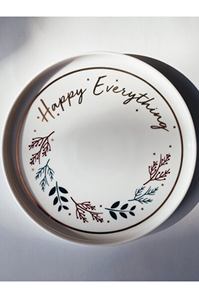Love is Home “happy Everything” Yazılı Porselen Tabak 22cm