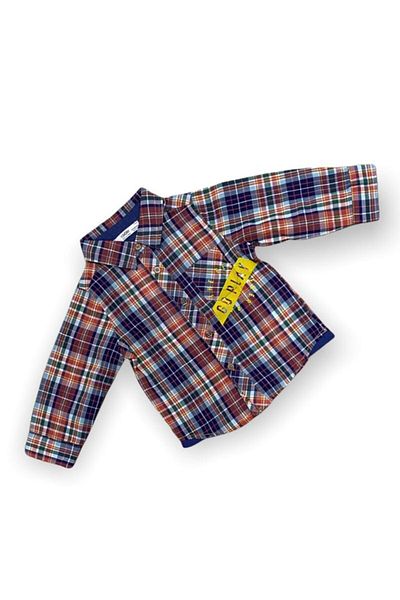 Çikoby Baby Boy Checkered Long Sleeve Shirt