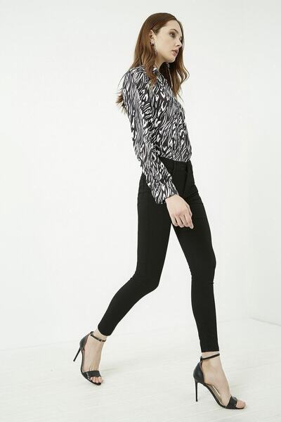 Ramrod Жіночі чорні джинси-скінні з високою талією, що не вицвітають, Harmony