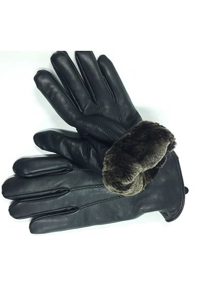 fubileather Γνήσια γάντια από δέρμα προβάτου με γούνα εσωτερικά -50 μοιρών ανθεκτικά στο κρύο