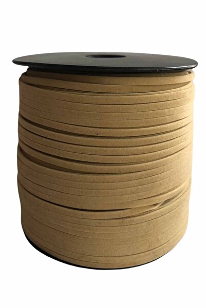 alfa tasarım atölyesi piele întoarsă piele Șnur cu dungi, 3mm - Culoare crem,...