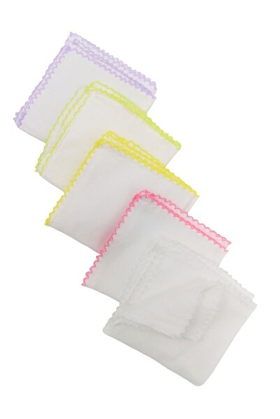 Genel Markalar Nakışlı Penye Bebek Ağız Mendili 10'lu Pembe