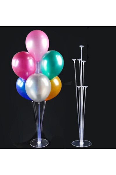 Parti Kırtasiye Snowflake - Balloon Decoration Stand Set with 7 Sticks