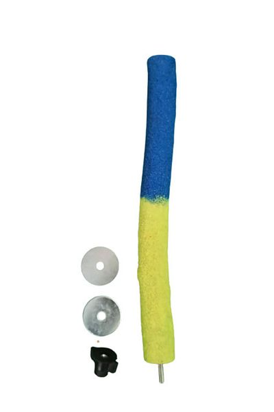 Wooden Bird Sandy Sultan Parrot Perch Yellow - Navy Blue