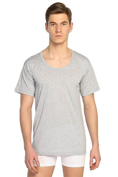 Sedef Ανδρικό εσώρουχο γκρι χρώματος Crew Neck 2 Pack Mrt1009g2