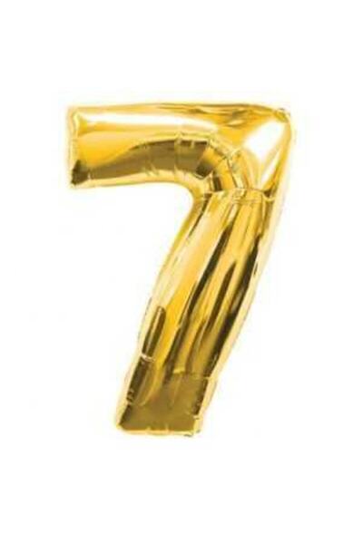 PartylandTR Gold Folyo Balon 16 İnç 40 cm Yedi Rakamı