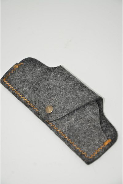 mottomia Single Dark Gray Color Felt' Handmade Sun and Reading Glasses Case