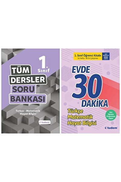Tudem Yayınları 1. Sınıf Tüm Dersler Soru Bankası + Evde 30 Dakika Yayınlar