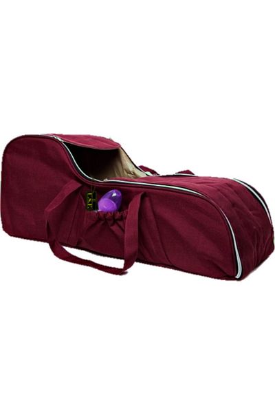 USF Unisex Burgundy Gray Striped Baby Care Bag and Carrycot Baby Carrier Stroller