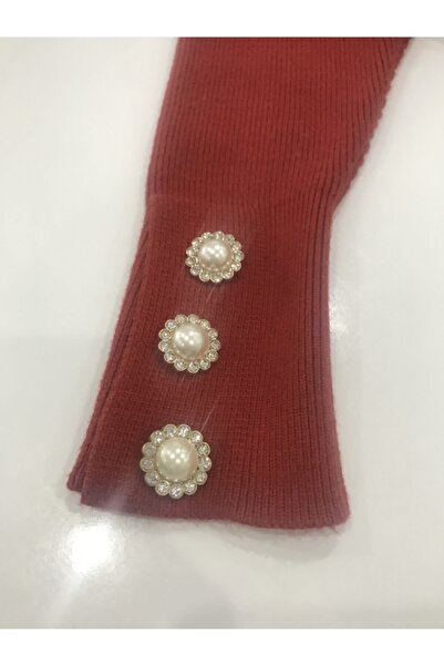 Dilvin Degaje Yaka Kol Ortası Düğmeli Kazak