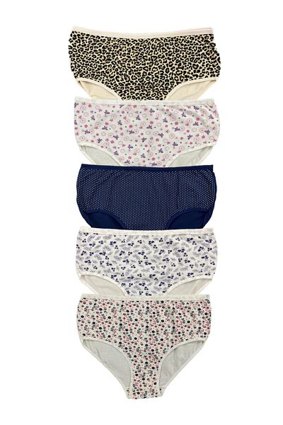 FTS Γυναικείο εσώρουχο White Bato Plus Size 5 τεμαχίων