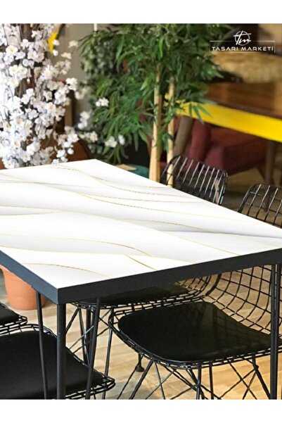 tasarı marketi Yapışkanlı Folyo Mermer Desen Parlak Masa Tezgah Tezgaharası K...