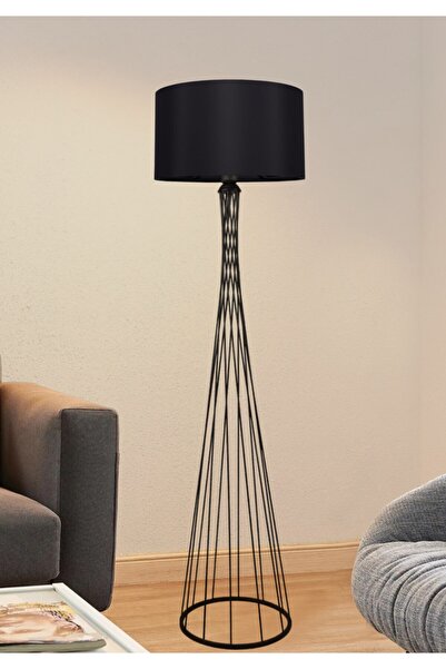 HOMİNG Dora Kumaş Başlıklı Lüx Metal Lambader