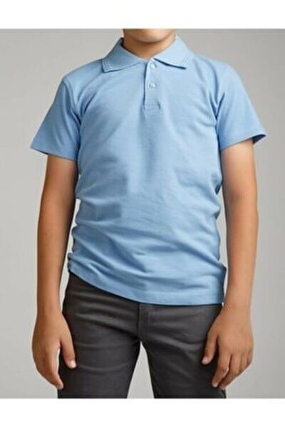 ümitteks iş ve okul kıyafetleri Tricou unisex cu mânecă scurtă cu gât polo Baby Blue School