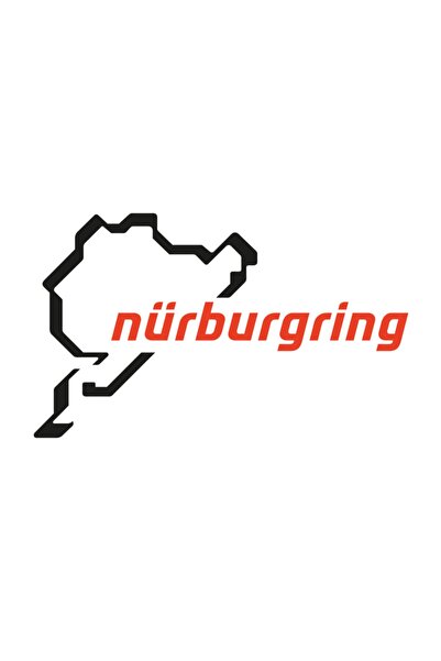 MegaSticker ملصق سيارة Nürburgring Runway، ملصق سيارة أسود وأحمر 15 سم