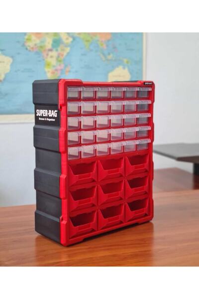 Superbag Monoblok Avadanlık Ve Çekmece 39 Gözlü Seti Hobby Organizer Düzenley...
