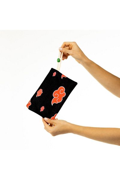 AlpCollection Naruto Cloud Printed Cloth Pen Holder Zippered Wallet Makeup Bag