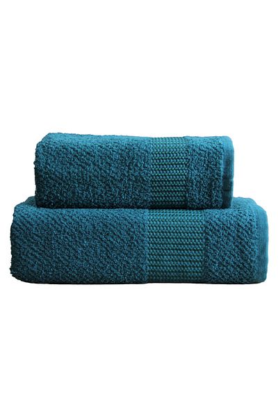 Lucy and Home Bordered 2-piece Towel Set 40x60 Cm, 55x100 Cm