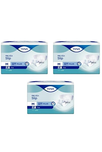 TENA Slip 6 Damla Proskin Medium Orta Boy Belbantlı Hasta Bezi 3 Paket 90 Adet