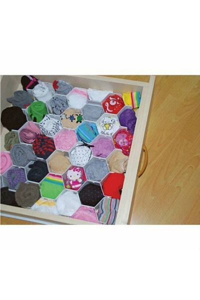CMT Συρτάρι Honeycomb Organizer Organizer Συσκευή διαχωρισμού ντουλαπιών 8 τεμαχίων