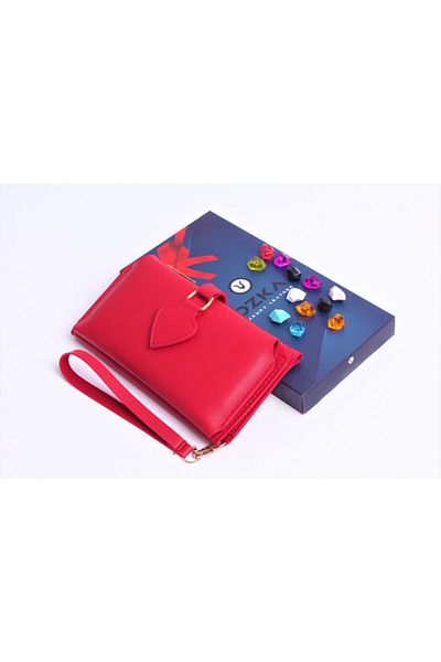 Ozka Leather Collection Women's Trendy Spade Clip Wallet with Phone Compartment