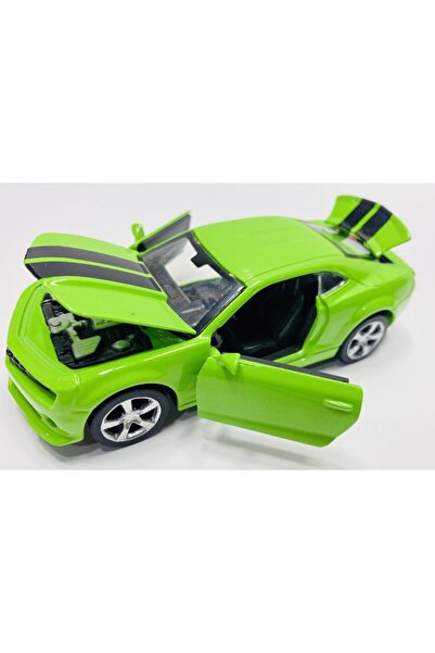 toysandmore Camaro Model Metal Araba Kaput Kapı Bagaj Açılır Die Cast Yeşil