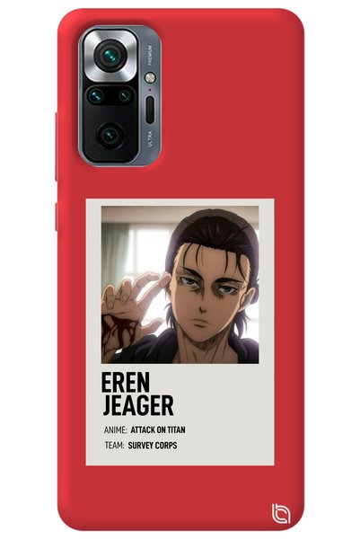 WANNA PROTECT Xiaomi Redmi Note 10 Pro Red Premium Velvet Attack on Titan Pat...