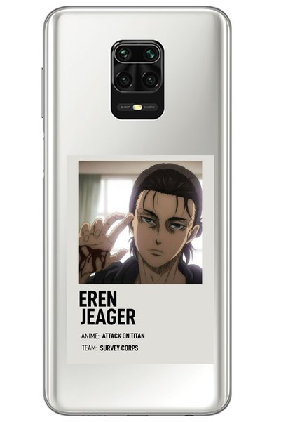 WANNA PROTECT جراب سيليكون شفاف لهاتف Xiaomi Redmi Note 9 Pro Attack On Titan