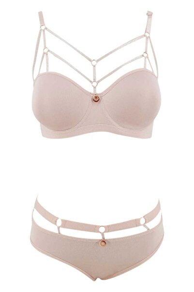 Le Jardin Lejardin Kadın Desteksiz Sütyen Külot Takımı Bralet Takım Basic Cup