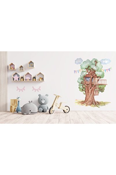efekt reklam ملصق حائط لديكور غرفة الأطفال على شكل شجرة لمنزل الأطفال، ورق جد...